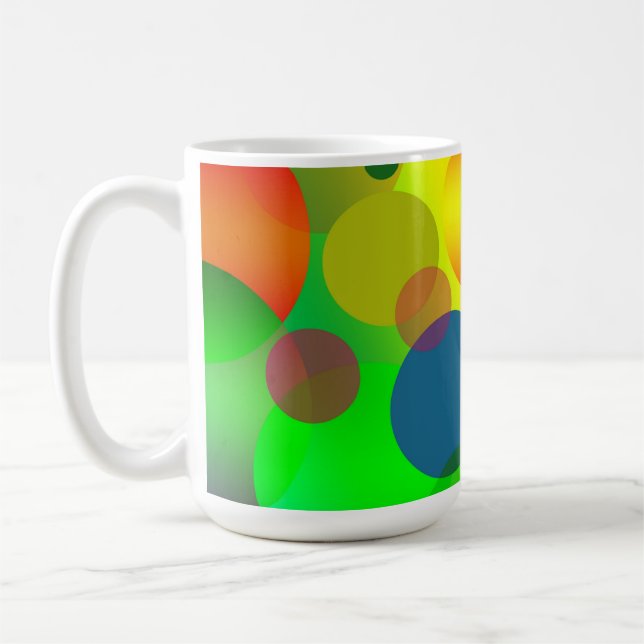 Abstract Multicolored Circles Design -23089 Coffee Mug (Left)