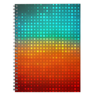 Abstract multicolored football or soccer backgroun notebook