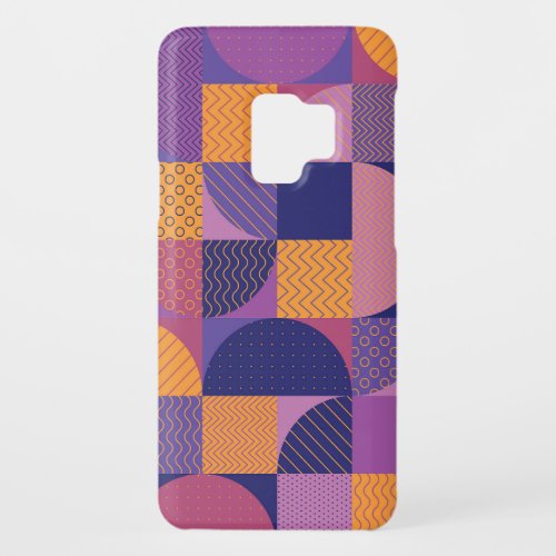 Abstract Multicolored Geometric Vintage Pattern Case_Mate Samsung Galaxy S9 Case