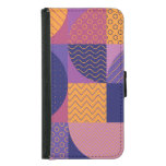 Abstract Multicolored Geometric Vintage Pattern Samsung Galaxy S5 Wallet Case