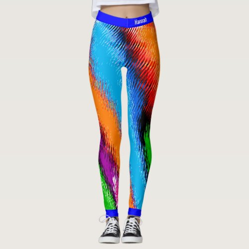 Abstract Multicolored Leggings