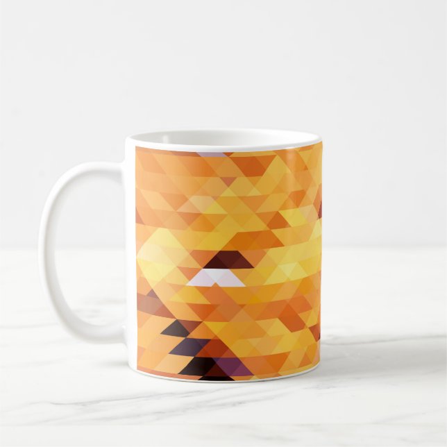 Abstract multicolored, low poly mosaic. coffee mug (Left)