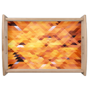 Abstract multicolored, low poly mosaic. serving tray