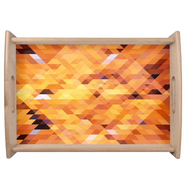Abstract multicolored, low poly mosaic. serving tray (Front)