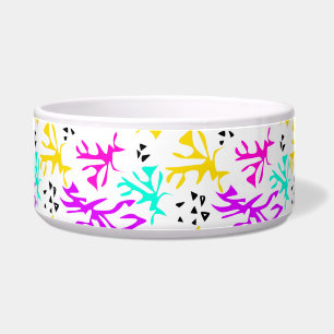 Abstract multicolored neon pattern bowl