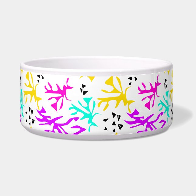 Abstract multicolored neon pattern  bowl (Front)