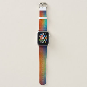 Abstract multicolored soccer, artistic lights. apple watch band