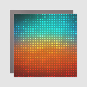 Abstract multicolored soccer, artistic lights. car magnet