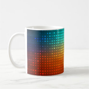 Abstract multicolored soccer, artistic lights. coffee mug