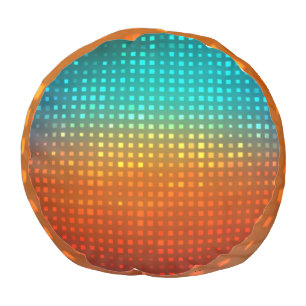 Abstract multicolored soccer, artistic lights. pouf