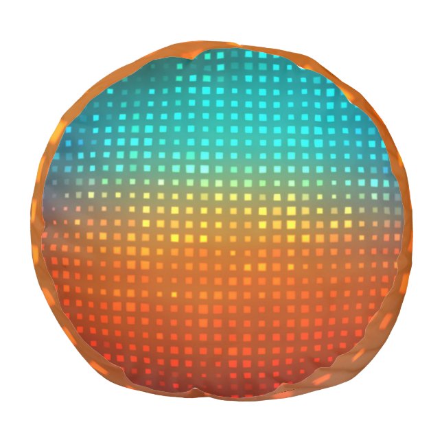 Abstract multicolored soccer, artistic lights. pouf (Bottom)