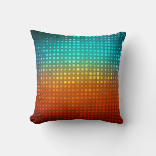 Abstract multicolored soccer, artistic lights. throw pillow