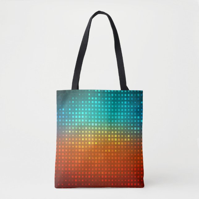 Abstract multicolored soccer, artistic lights. tote bag (Front)