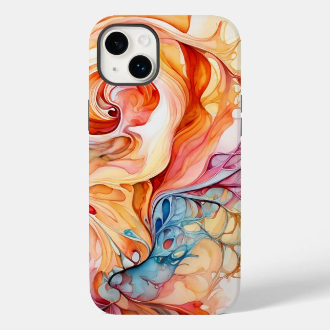 Abstract Multicolored Swirls Case-Mate iPhone Case (Back)
