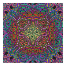 abstract multicolored tile design