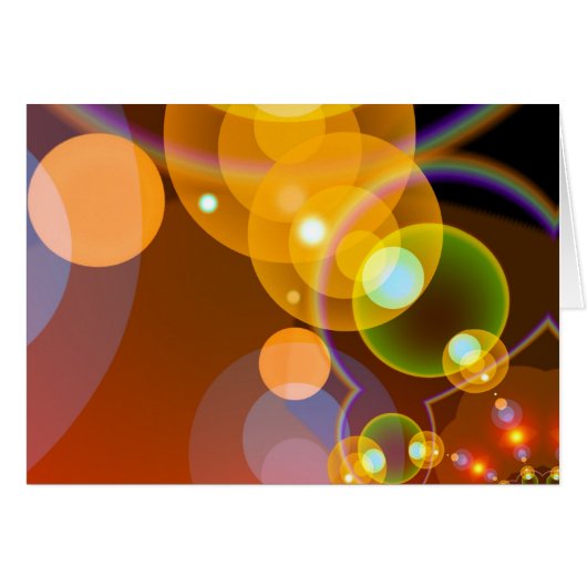 Abstract Multicolour Len Flare Cards (Front Horizontal)