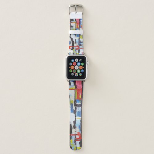 Abstract Multiple Colored  Apple Watch Band