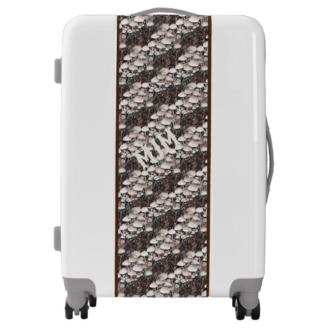 Abstract Mushrooms Fun Nature Art Monogram Luggage (Front)