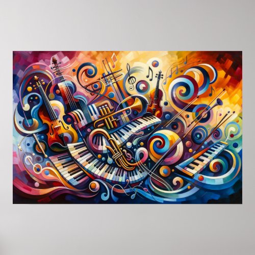 Abstract Music as art home decoration