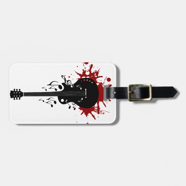 Abstract music background luggage tag (Front Horizontal)
