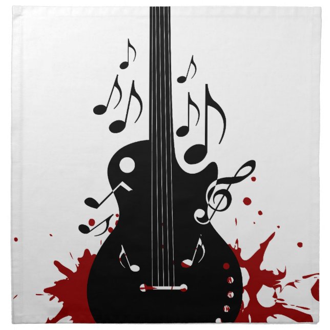 Abstract music background napkin (Front)