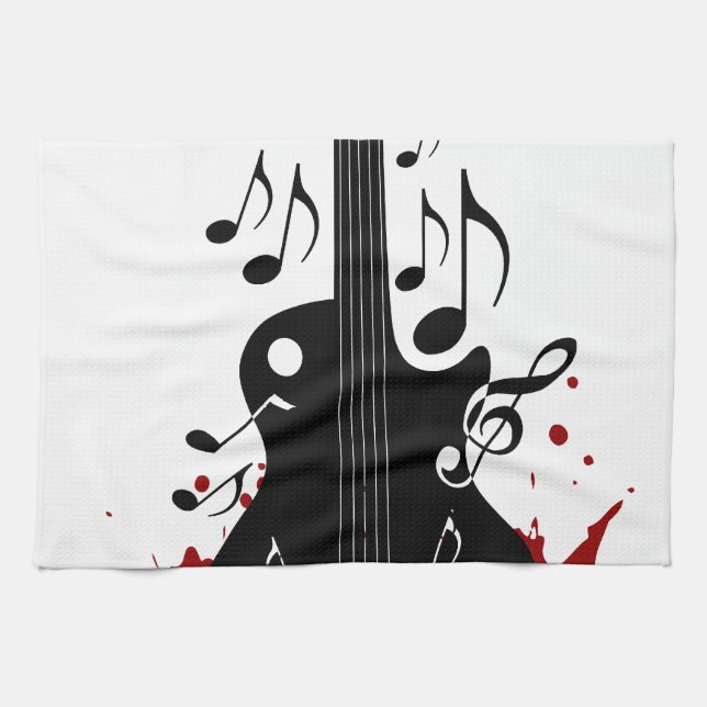 Abstract music background towel (Horizontal)