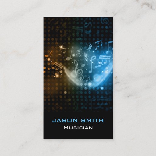 Customizable Abstract Music design business card