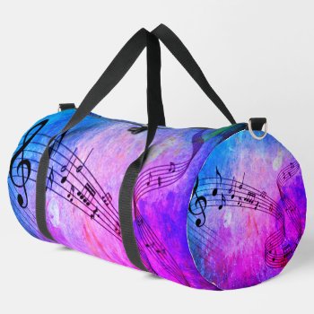 Abstract Music Duffle Bag by MehrFarbeImLeben at Zazzle