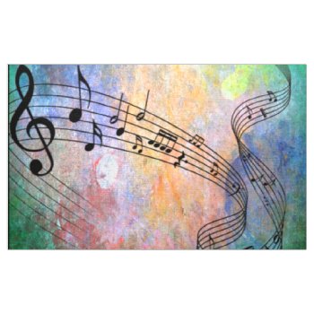 Abstract Music Fabric by MehrFarbeImLeben at Zazzle