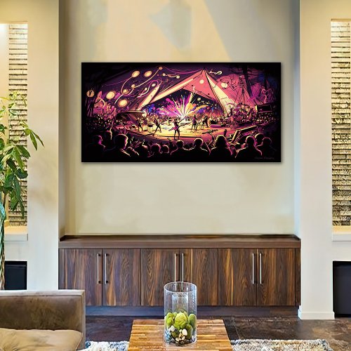 Abstract Music Festival Canvas Print