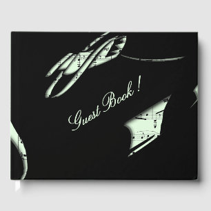 Abstract Music Guest Book Mint