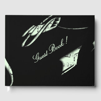 Abstract Music Guest Book Mint