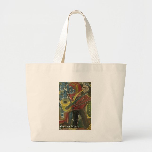 abstract music large tote bag (Front)
