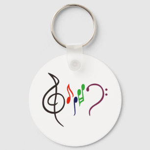 Abstract Music Logo Keychain