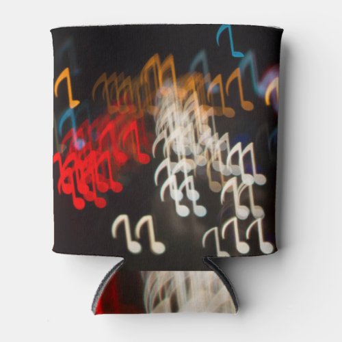 Abstract music notes lights bokeh background can cooler