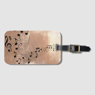 Abstract Music Notes Luggage Tag