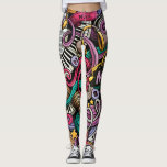 Abstract Music Pattern Leggings at Zazzle