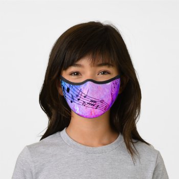 Abstract Music Premium Face Mask by MehrFarbeImLeben at Zazzle