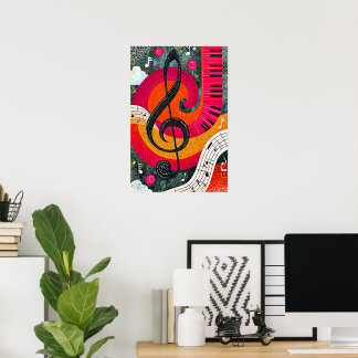 Abstract Musical Design Poster