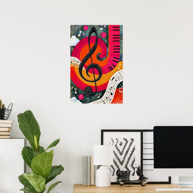 Abstract Musical Design Poster (Home Office)
