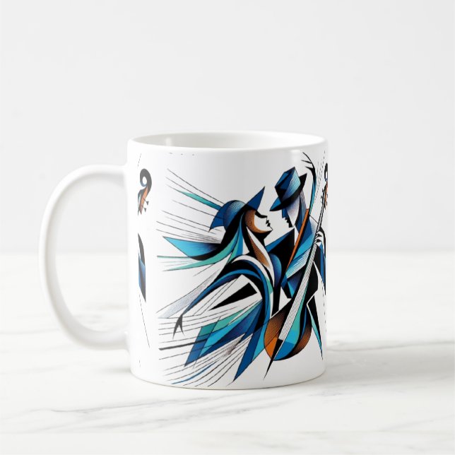 Abstract Musical Duo Art Coffee Mug (Left)