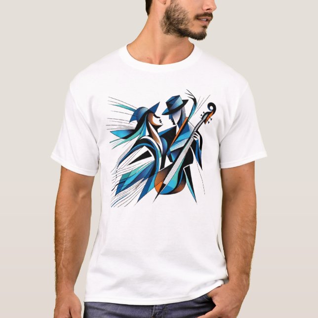Abstract Musical Duo Art T-Shirt (Front)