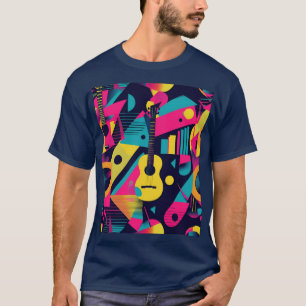 Abstract Musical Instrument Illustrations T-Shirt