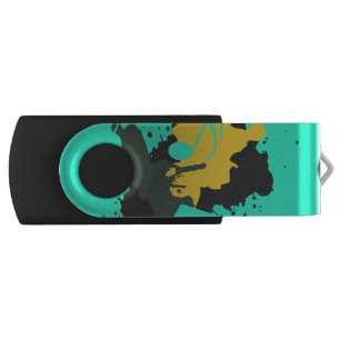 Abstract Musical Notes USB Flash Drive