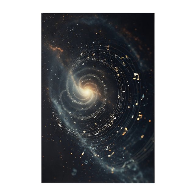 Abstract Musical Universe Spiral Acrylic Print (Front)