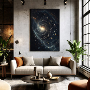 Abstract Musical Universe Spiral Poster