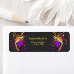 Abstract Musician Playing Trumpet Label