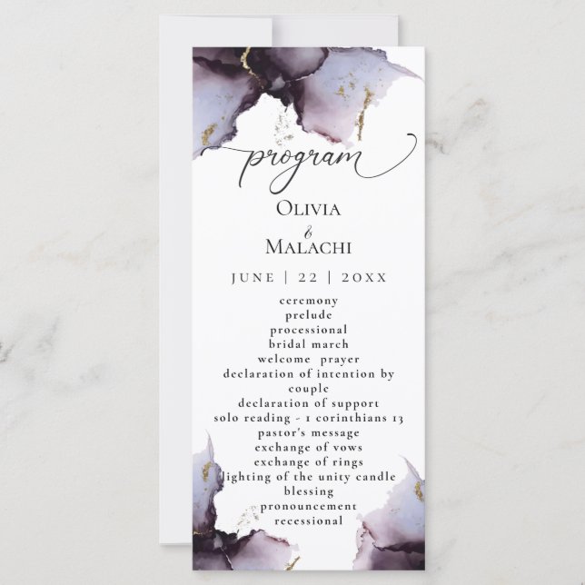 Abstract Muted Amethyst Heather Purple (Front)