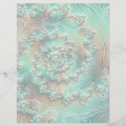Abstract Muted Pastel Fractal Scrapbook Paper