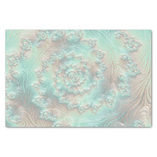 Abstract Muted Pastel Gradient Spiral Fractal Tissue Paper